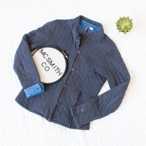 Anthropologie | Saturday Sunday Navy Quilt Jacket